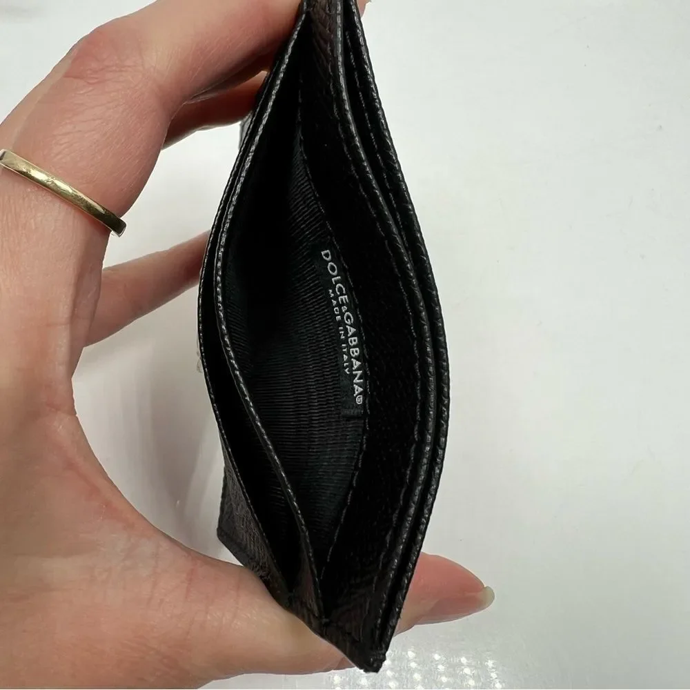 Dolce&Gabbana Logo Plaque Leather Card Case